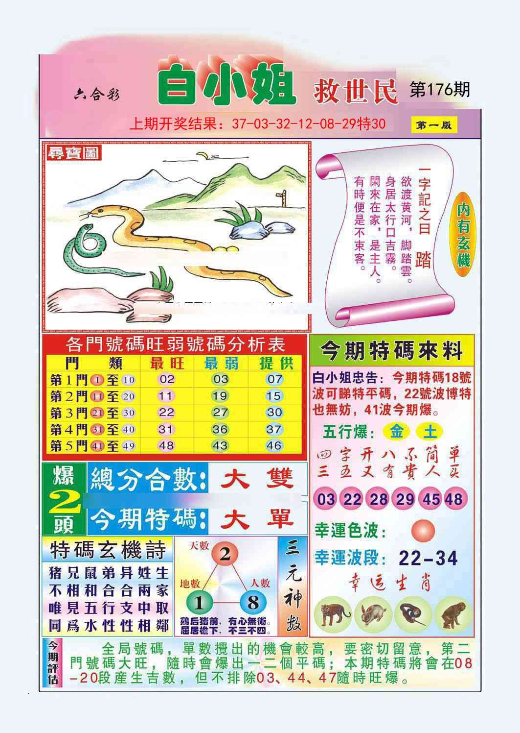 2025176期：白小姐救世