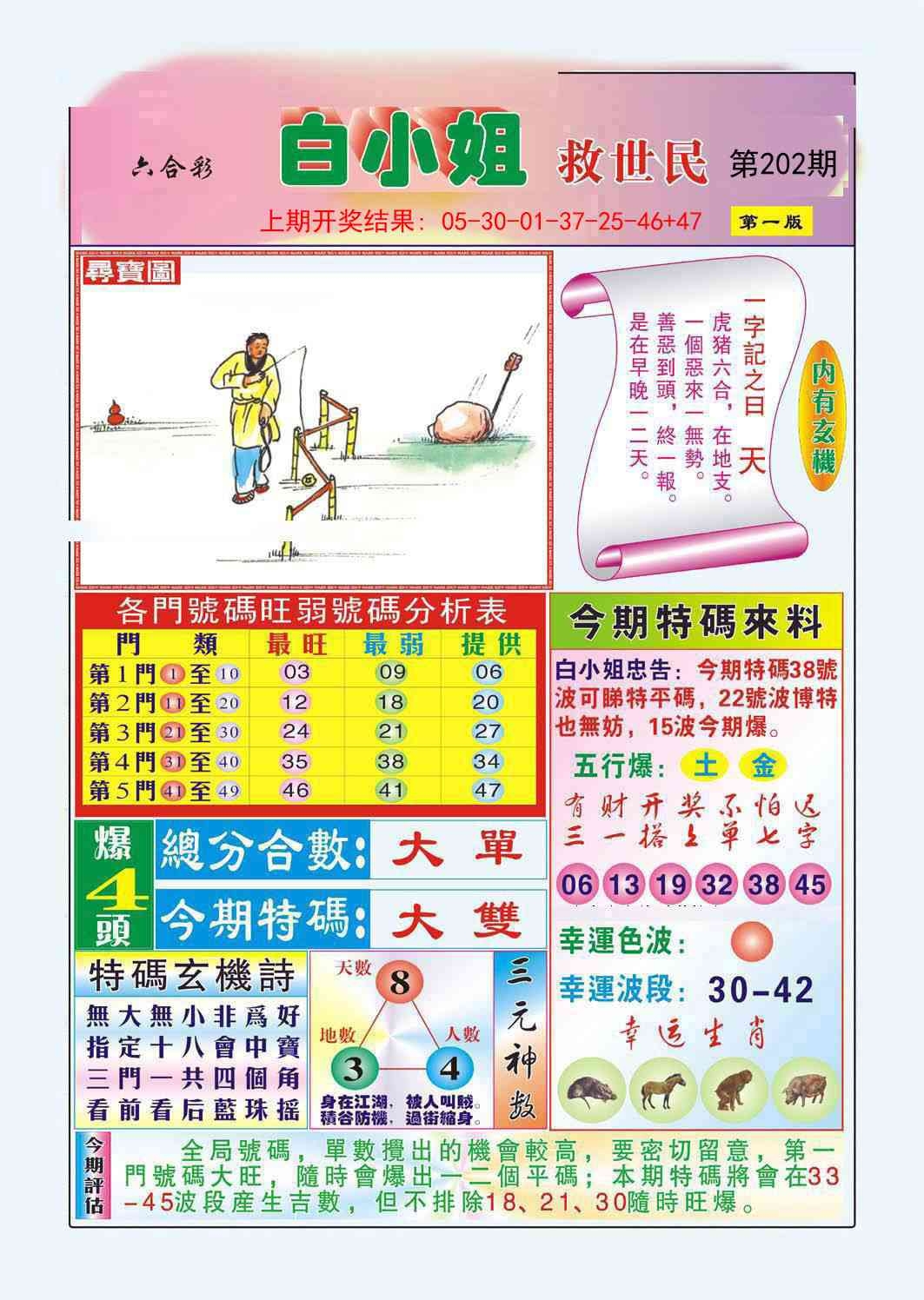 2025202期：白小姐救世