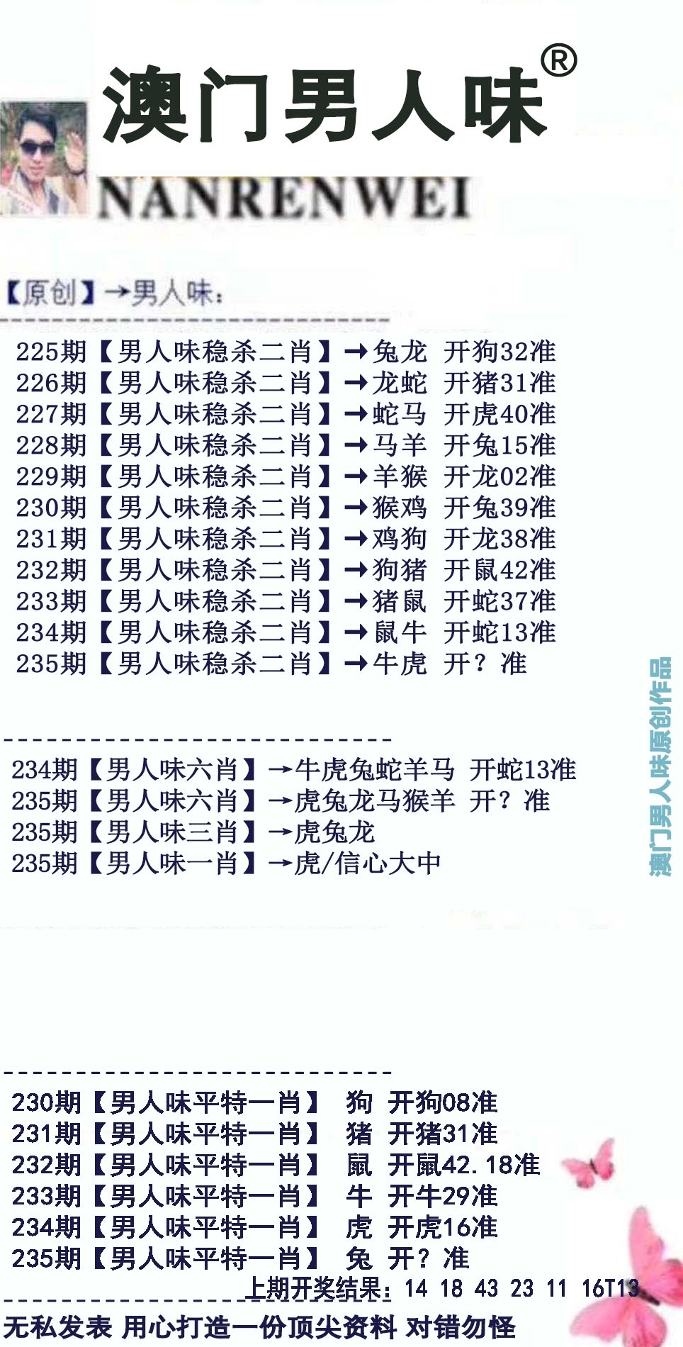 2025235期：澳門男人味