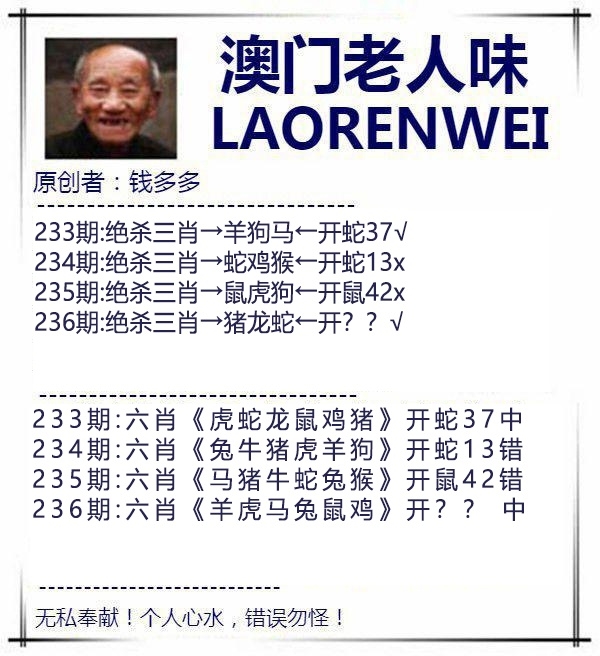 2025236期：澳門老人報