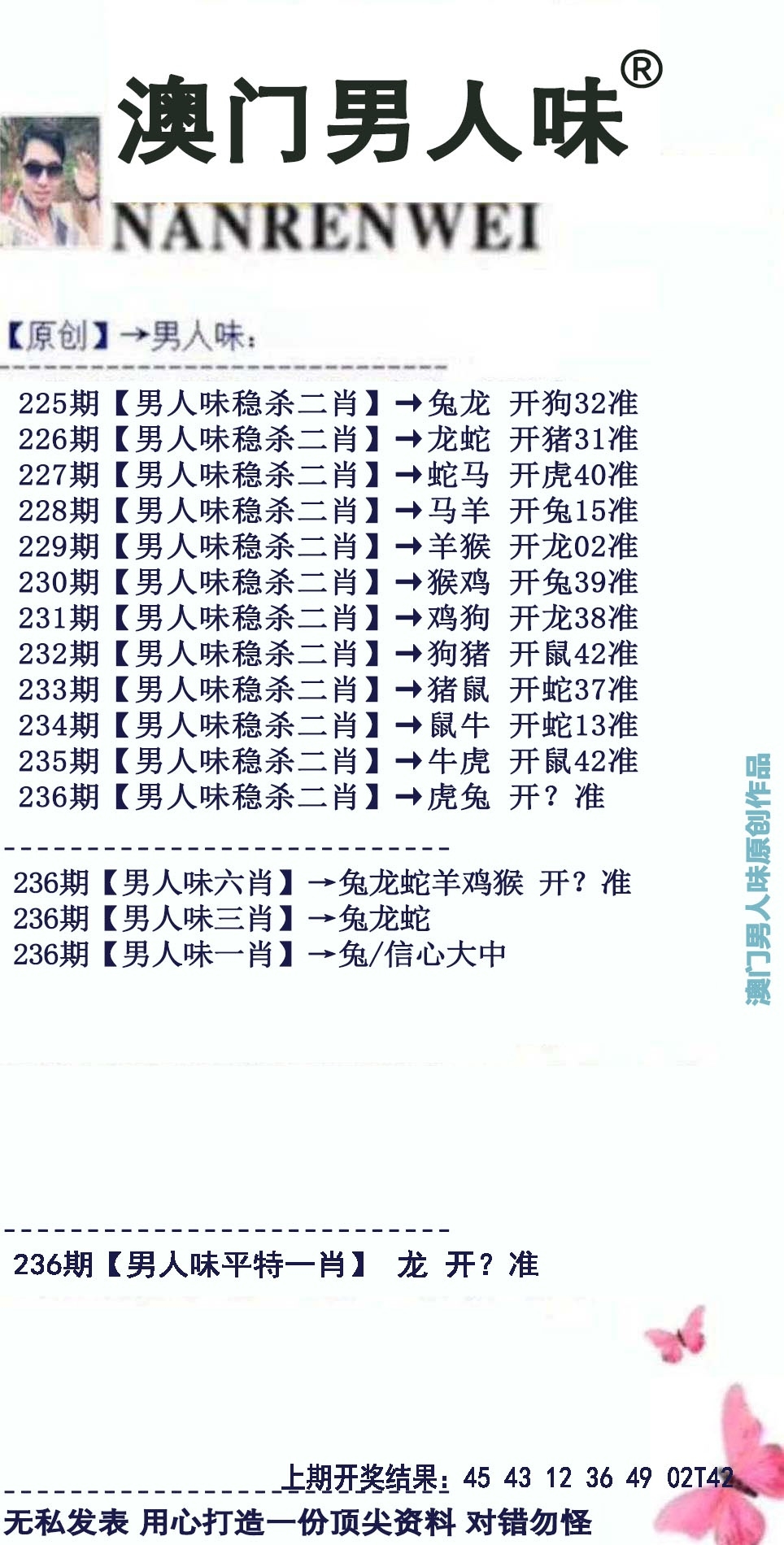 2025236期：澳門男人味