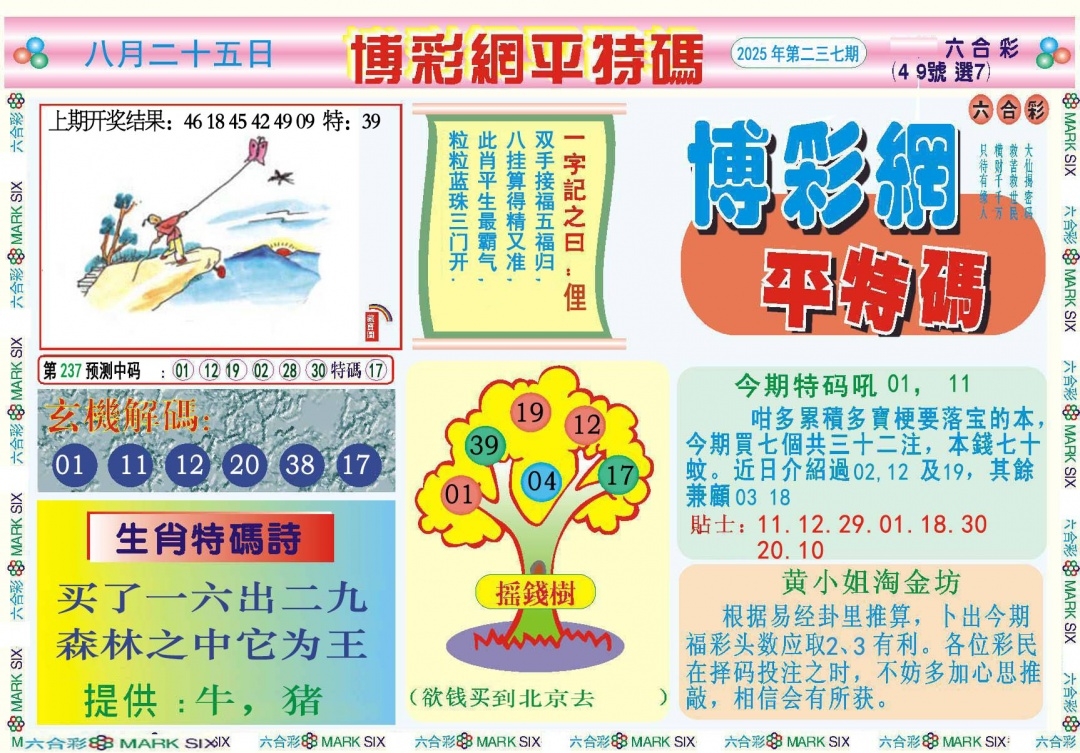 2025237期：博彩平特報