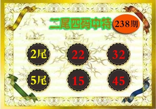 2025238期：二尾四碼圖