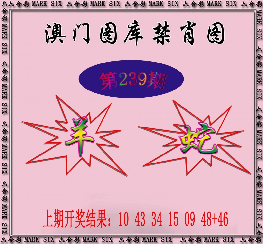 2025239期：新圖庫禁肖