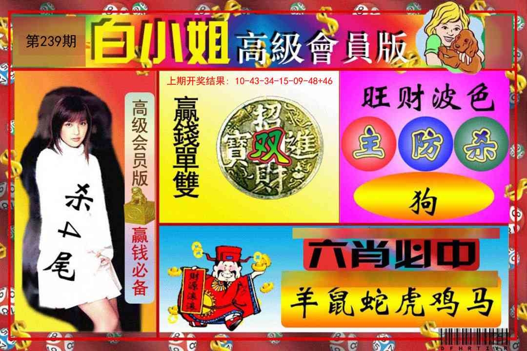 2025239期：白小姐會員