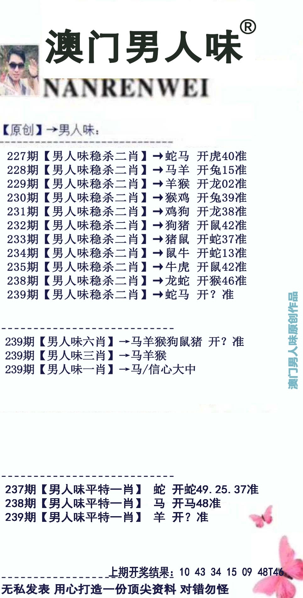 2025239期：澳門男人味