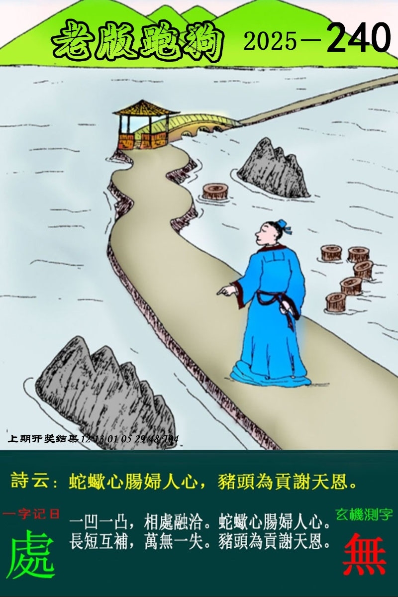 2025240期：老版跑狗圖