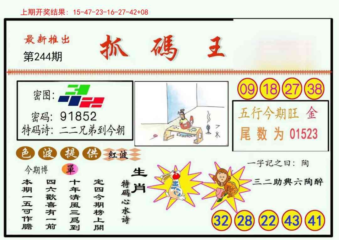 2025244期：澳門抓碼王