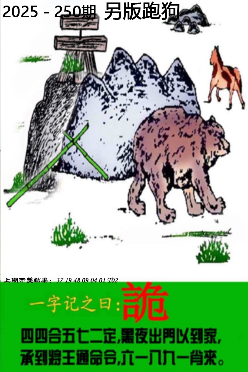 2025250期：另版跑狗圖
