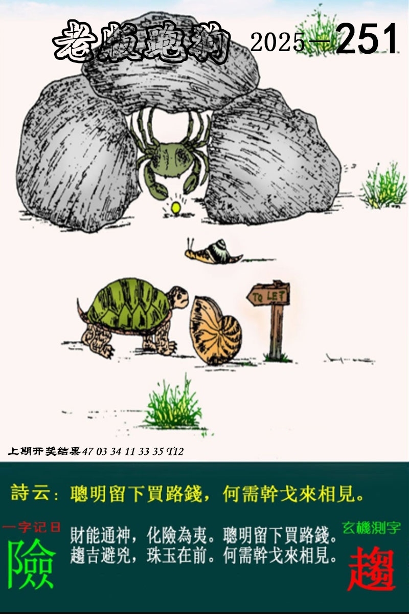2025251期：老版跑狗圖