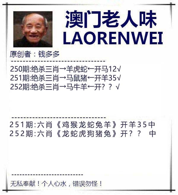 2025252期：澳門老人報