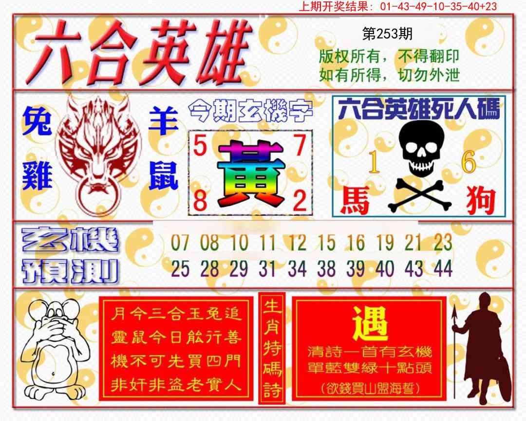 2025253期：六合英雄報