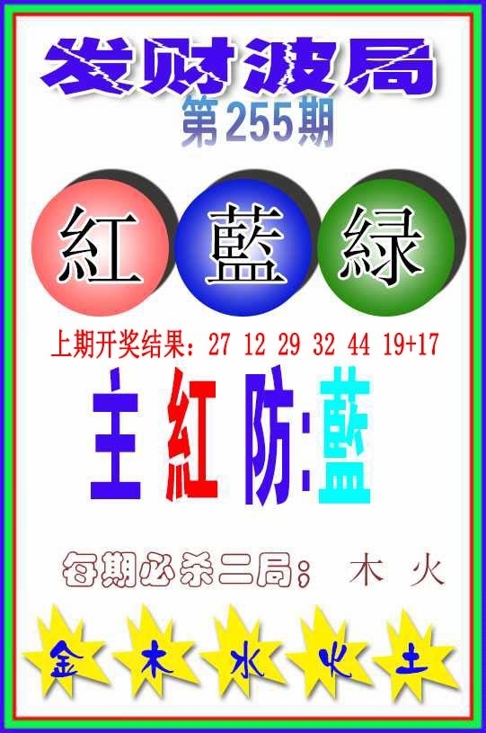 2025255期：發(fā)財(cái)波局報(bào)