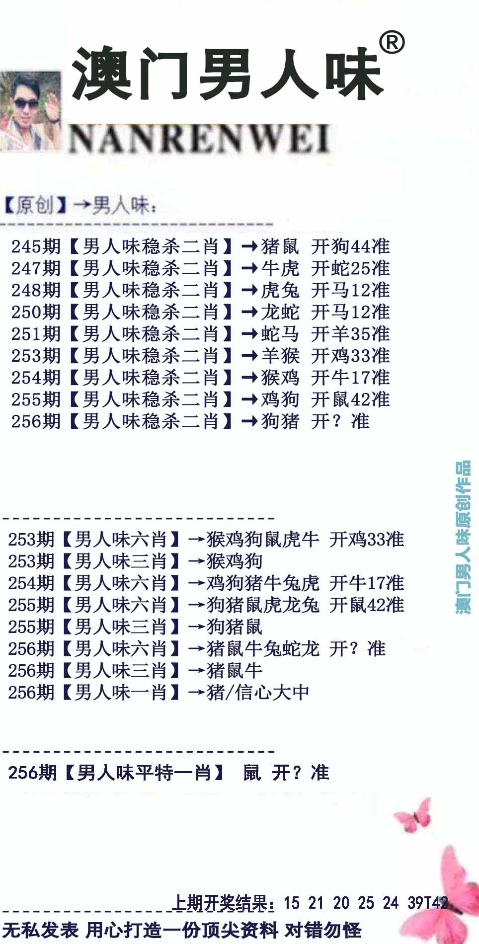2025256期：澳門(mén)男人味