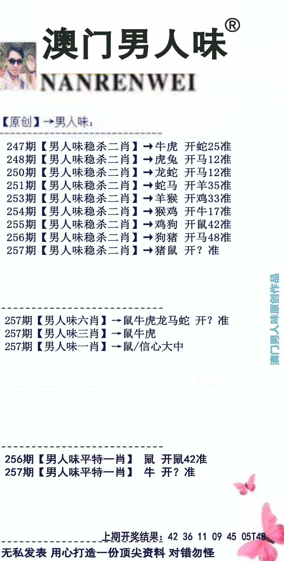 2025257期：澳門男人味