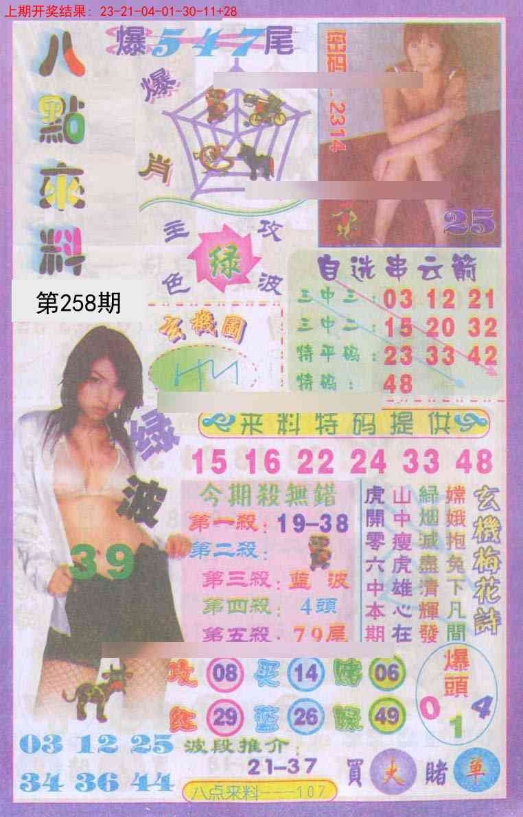 2025258期：傳真八點(diǎn)料
