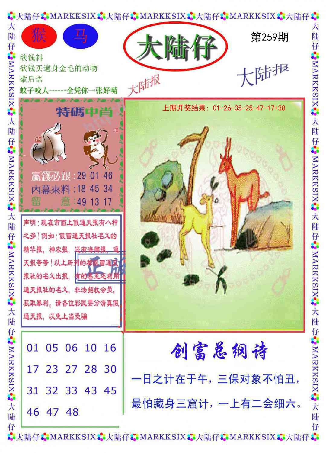 2025259期：澳門大陸仔