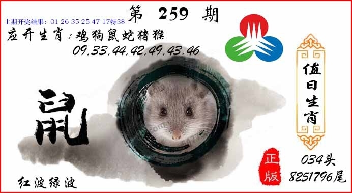 2025259期：值日生肖圖