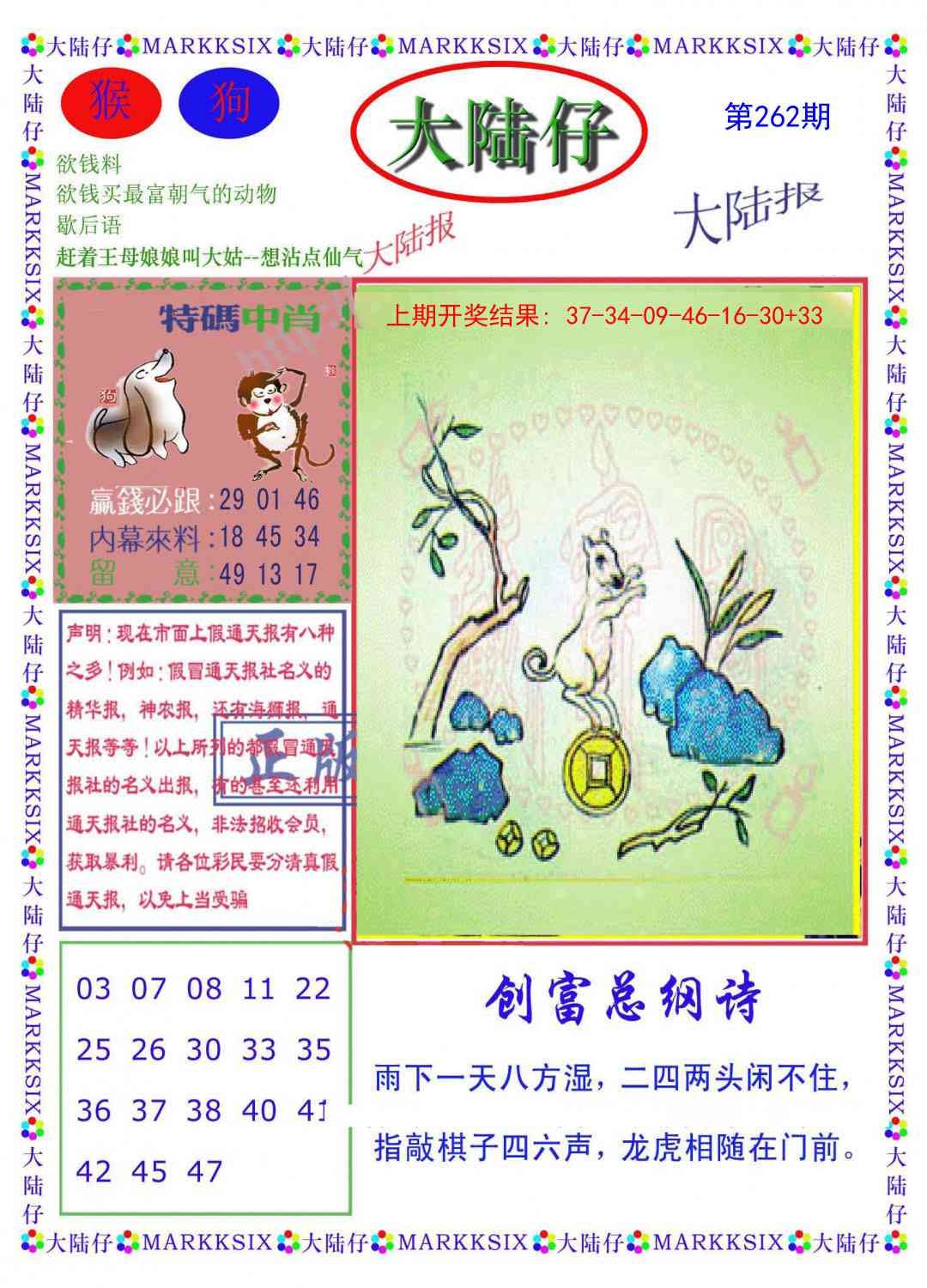 2025262期：澳门大陆仔，描绘2025新澳门号码大全玄机:欲钱孙陪空 (虎龙);解析2025新澳门天天免费4肖8码：【蛇马猴鸡,1-14-22-23-26-36-45-48】