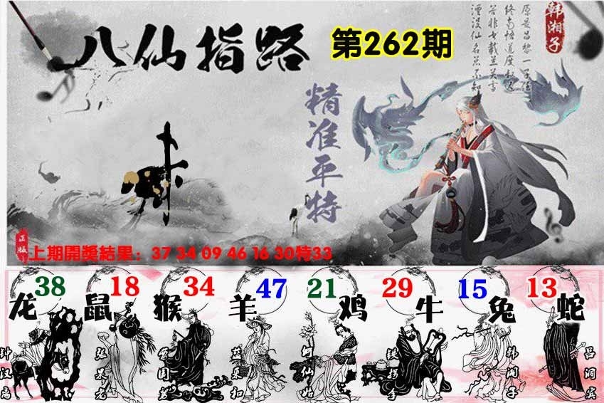 2025262期：八仙指路图，描绘2025期期精准免费玄机:欲钱孙陪空 (虎龙);解析2025天天彩资料免费图片4肖8码：【蛇马猴鸡,1-14-22-23-26-36-45-48】