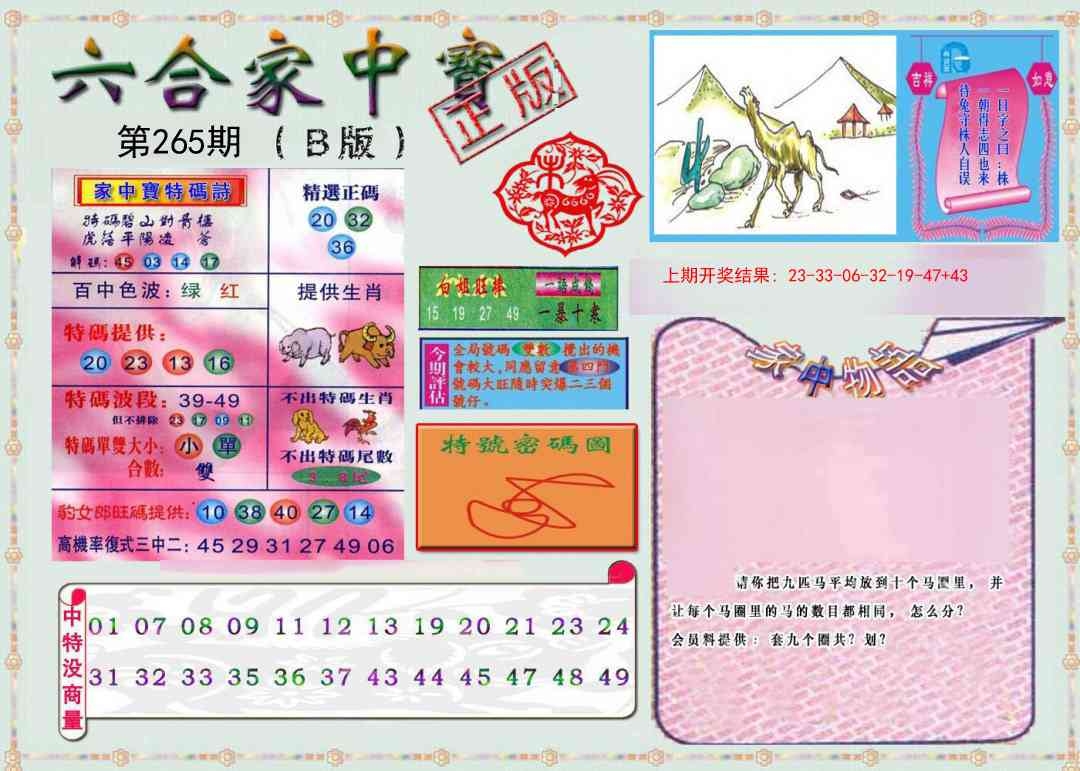 2025265期：六合家宝B，描绘2025最全免费正版大全玄机:三前四后五发财;解析2025综合资料大全5肖10码：【牛虎龙鸡狗,1-10-11-12-22-33-34-41-42-45】