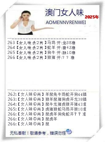 2025266期：澳门女人味，描绘205期澳门天天彩玄机:买三用六合;解析2025新澳门天天免费6肖12码：【牛兔龙马猴狗,2-8-10-15-16-22-26-32-36-40-42-47】