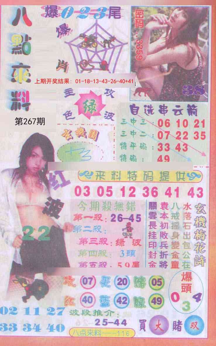 2025267期：传真八点料，描绘2025期期精准免费玄机:秀才元帅找杏花;解析2025正版免费资料6肖12码：【鼠虎龙马猴猪,1-5-7-10-15-19-31-33-35-36-47-49】
