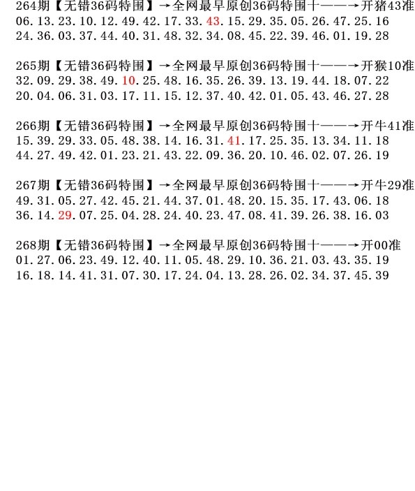 2025268期：36码中特图，描绘2025正版天天免费开玄机:开单必要一三尾;解析2025期期精准免费5肖10码：【牛虎兔马狗,3-16-17-22-30-34-38-40-41-42】