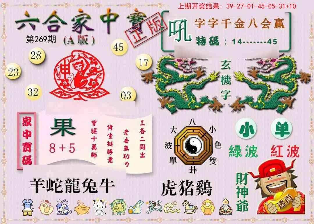 2025269期：合家中宝A，描绘2025综合资料大全玄机:取得金库有钱收;解析205期澳门天天彩5肖10码：【龙蛇猴鸡猪,1-3-7-9-12-29-30-31-33-48】
