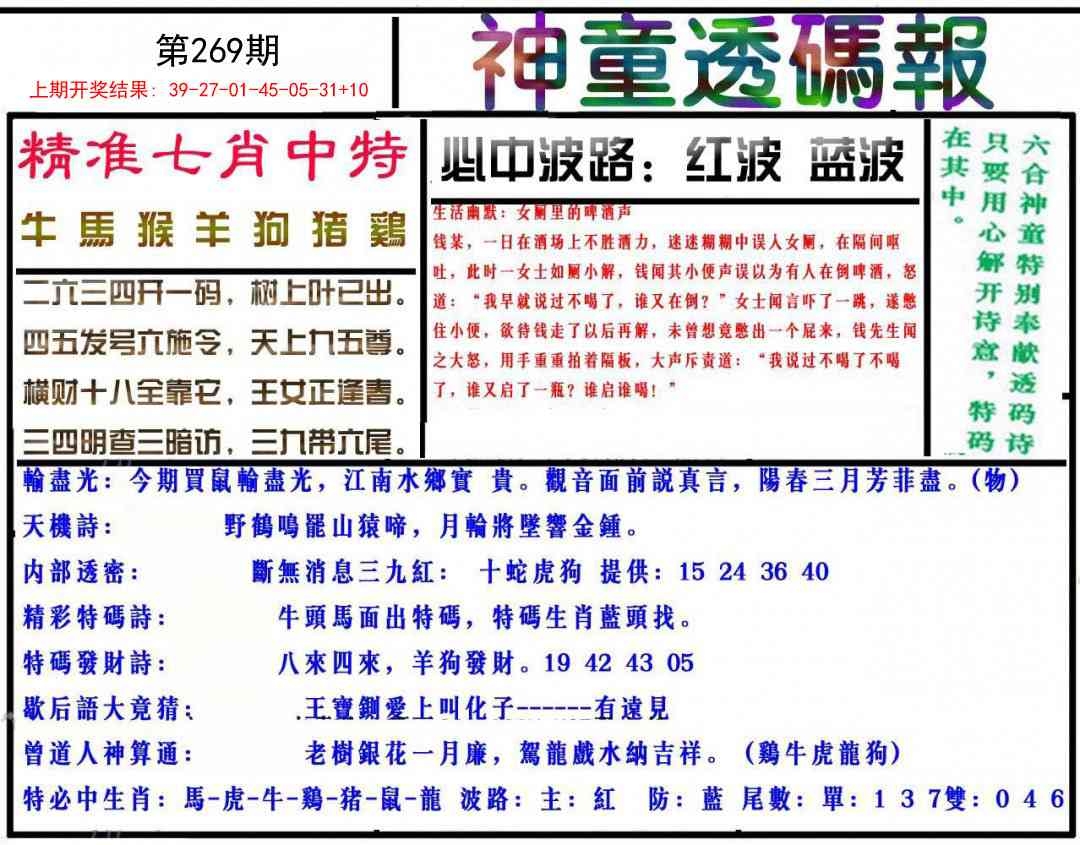 2025269期：神童透码报，描绘2025新期期准的准确消息玄机:四六合一先后出;解析2025新澳门天天开好彩大乐透开奖号码5肖10码：【鼠兔蛇羊猴,2-5-6-7-8-15-17-24-26-28】