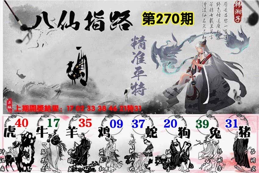 2025270期：八仙指路图，描绘2025期期精准免费玄机:十六姑娘巧样妆;解析2025天天彩资料免费图片3肖6码：【鼠牛羊,9-10-18-26-42-48】