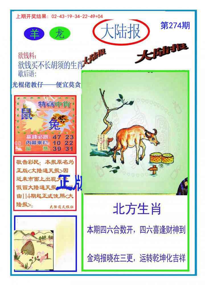 2025274期：澳门大陆报，描绘205期澳门天天彩玄机:欲钱看天庭 (马狗);解析2025年新澳门天天开好3肖6码：【牛猴鸡,4-21-24-25-35-48】