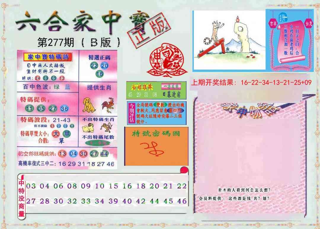 2025277期：六合家宝B，描绘2025最全免费正版大全玄机:三人四六出灵码;解析2025综合资料大全6肖12码：【牛虎羊鸡狗猪,5-6-7-11-15-16-20-35-37-38-42-49】