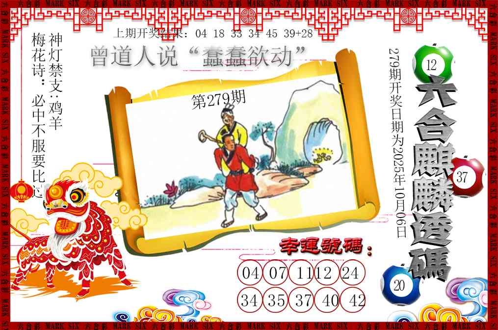 2025279期：六麒麟透码，描绘2025新期期准的准确消息玄机:说破玄机不为奇;解析2025期期精准免费3肖6码：【虎兔马,10-27-30-33-43-48】