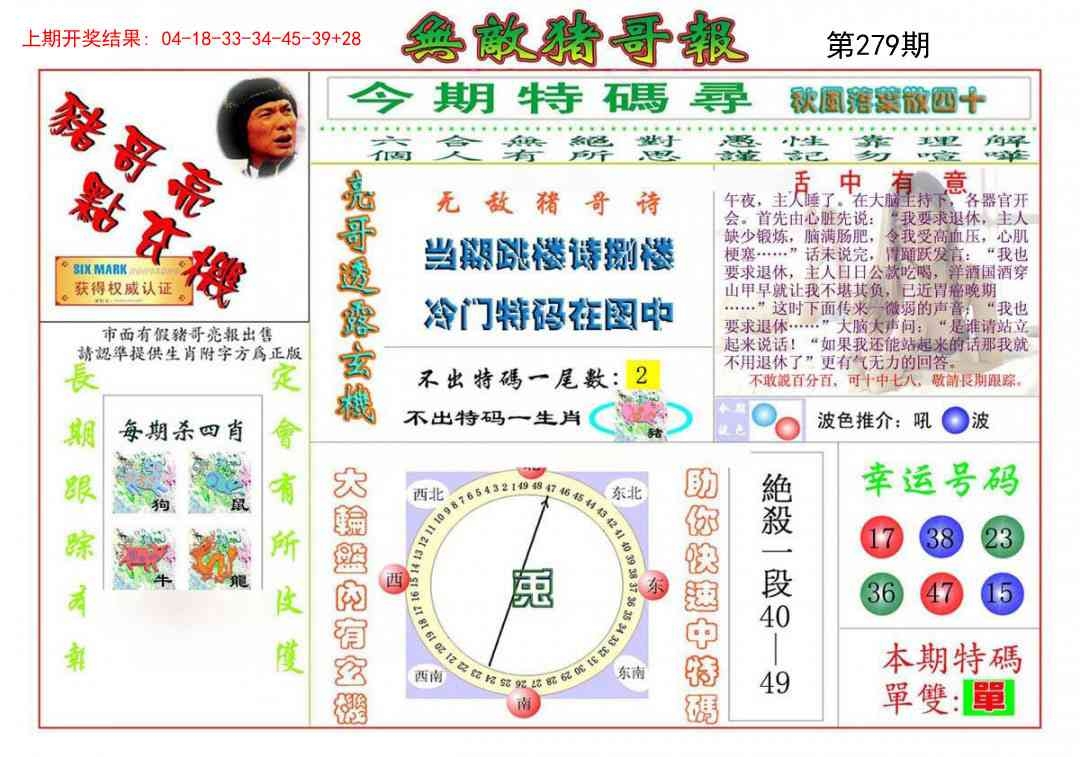 2025279期：无敌猪哥报，描绘2025期期精准免费玄机:说破玄机不为奇;解析205期澳门天天彩3肖6码：【虎兔马,10-27-30-33-43-48】