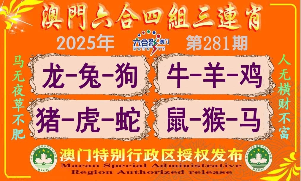 2025281期：四组三连肖，描绘2025期期精准免费玄机:买三用六合;解析2025最新免费资料6肖12码：【虎兔蛇马猴鸡,3-4-22-23-28-32-35-37-39-42-44-49】