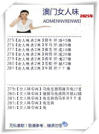 2025281期：澳门女人味，描绘205期澳门天天彩玄机:买三用六合;解析2025新澳门天天免费6肖12码：【虎兔蛇马猴鸡,3-4-22-23-28-32-35-37-39-42-44-49】