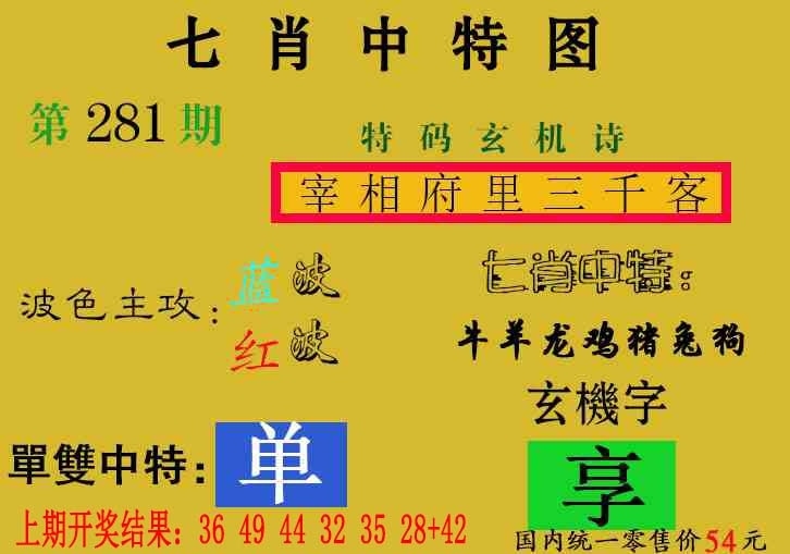 2025281期：七肖中特报，描绘新澳门一肖一马中特预测玄机:买三用六合;解析新澳门一肖一码中特预测6肖12码：【虎兔蛇马猴鸡,3-4-22-23-28-32-35-37-39-42-44-49】