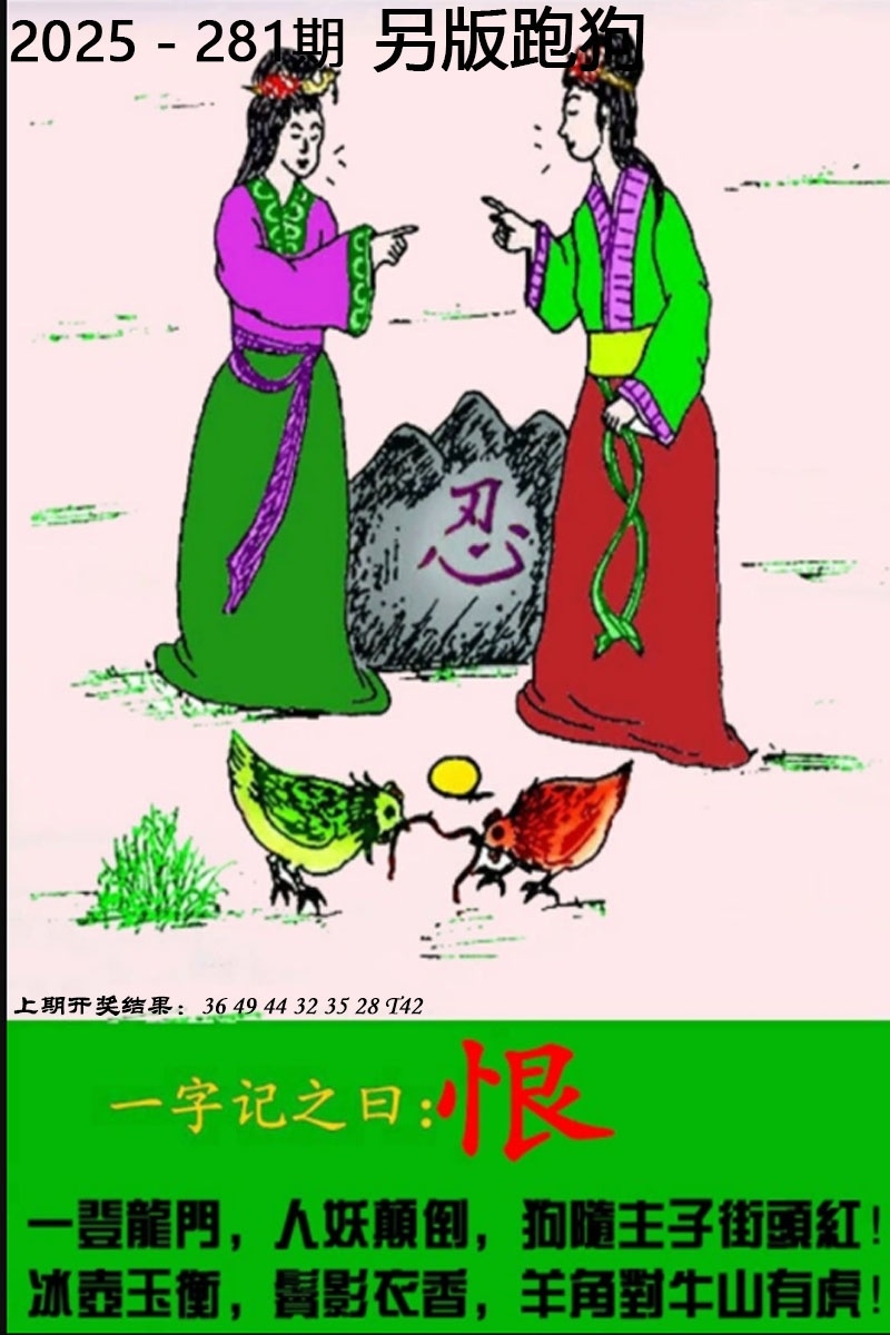 2025281期：另版跑狗图，描绘7777788888新版跑狗图解析玄机:买三用六合;解析7777788888新版跑狗6肖12码：【虎兔蛇马猴鸡,3-4-22-23-28-32-35-37-39-42-44-49】