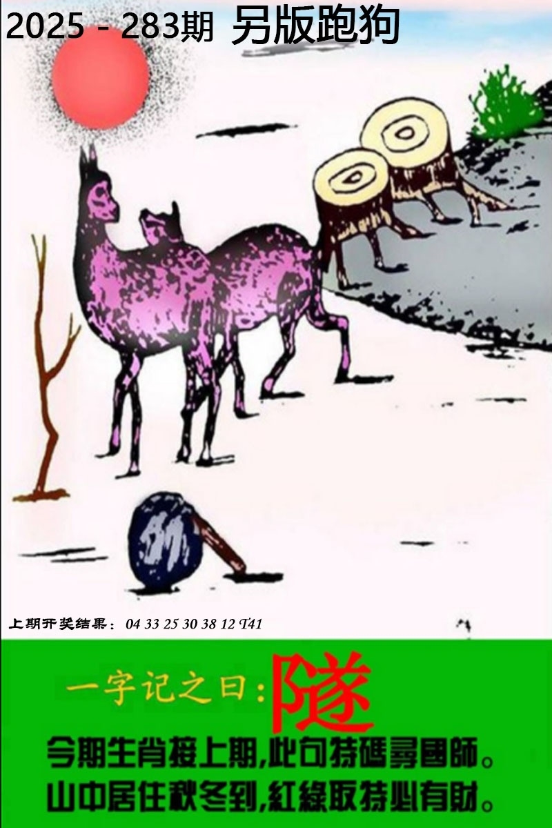 2025283期：另版跑狗图，描绘7777788888新版跑狗图解析玄机:猪狗相合相克出;解析7777788888新版跑狗6肖12码：【鼠兔龙蛇猴鸡,3-4-7-9-19-20-21-31-36-38-43-49】