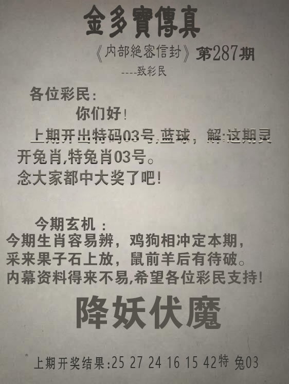 2025287期：金多宝传真，描绘205期澳门天天彩玄机:幸运号码中大奖;解析2025澳门今晚金牌谜语6肖12码：【虎龙蛇羊猴鸡,9-11-14-24-26-27-28-32-36-41-45-49】