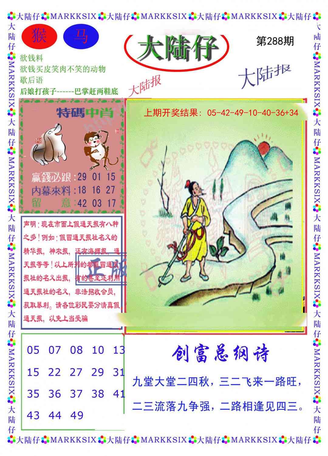 2025288期：澳门大陆仔，描绘205期澳门天天彩玄机:今期生肖出农家;解析2025新澳门天天免费4肖8码：【牛龙蛇马,2-10-20-23-32-34-39-48】