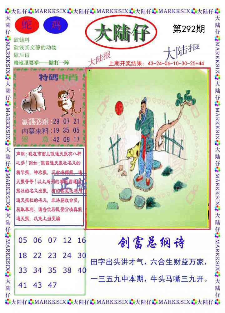 2025292期：澳门大陆仔，描绘205期澳门天天彩玄机:东宫西攻各分半;解析2025新澳门冷码表6肖12码：【鼠虎兔羊猴鸡,3-4-9-14-28-29-31-32-33-35-38-49】