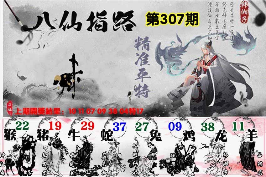 2025307期：八仙指路图，描绘2025新澳门今晚八仙资料大全！玄机:老牛骑马倒着走;解析2025新澳今晚资料查询5肖10码：【龙蛇马鸡狗,3-16-19-20-30-34-41-43-45-48】