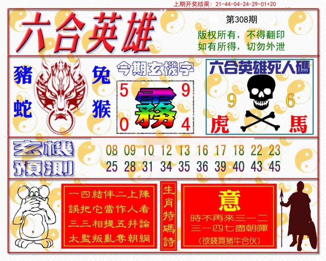 2025308期：六合英雄报，描绘2025最新免费资料玄机:灵蛇鼠洞一湖天;解析2025最全免费资料大全4肖8码：【兔蛇猴猪,2-5-6-7-10-23-27-42】