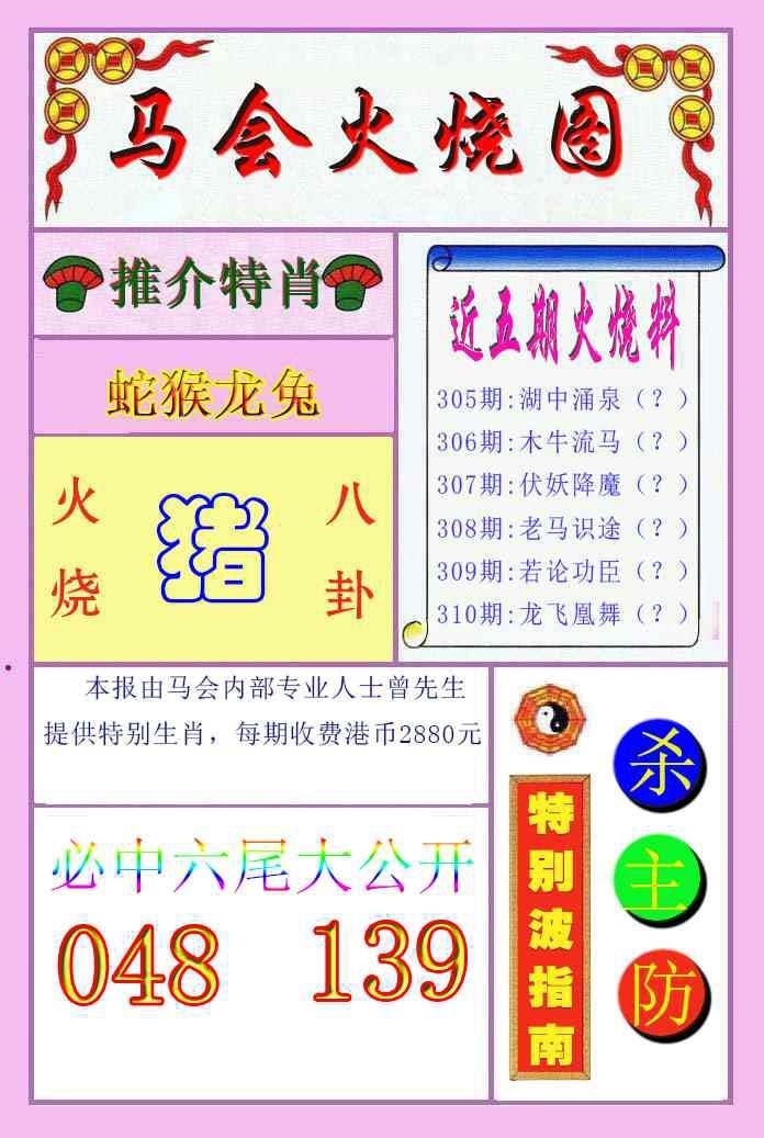 2025310期：马会火烧图，描绘2025年新澳门正版精准大全玄机:今期特门一二七;解析2025澳门精准资枓大全3肖6码：【马狗猪,3-11-12-22-29-30】