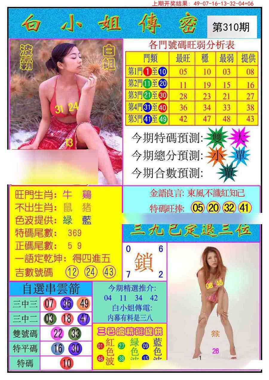 2025310期：白小姐密报，描绘2025资料免费大全玄机:今期特门一二七;解析2025最新资料免费大全3肖6码：【马狗猪,3-11-12-22-29-30】