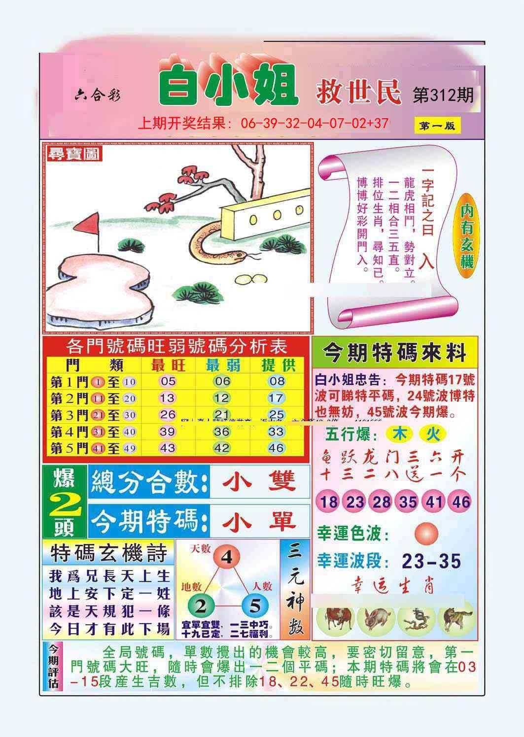 2025312期：白小姐救世，描繪2025最新資料免費(fèi)大全一玄機(jī):說破玄機(jī)不為奇;解析2025新資料免費(fèi)大全一3肖6碼：【牛蛇羊,2-3-21-28-32-35】