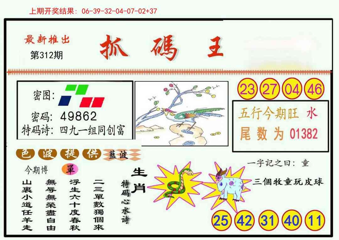 2025312期：澳门抓码王，描绘2025新澳门冷码表玄机:说破玄机不为奇;解析2025年新澳门正版精准大全3肖6码：【牛蛇羊,2-3-21-28-32-35】