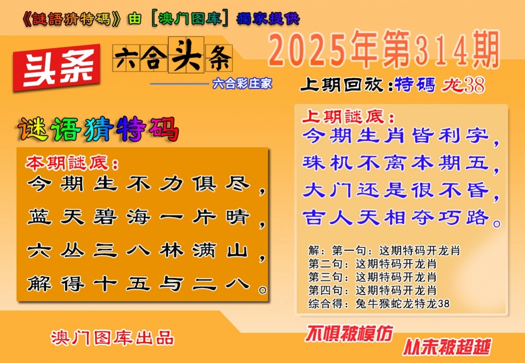 2025314期：澳六合头条，描绘2025新澳天天彩免费玄机:开大开小自然知;解析2025最新免费资料6肖12码：【鼠牛虎蛇马猪,2-7-12-18-24-25-34-36-40-43-47-49】
